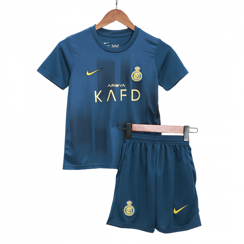 kit enfant Al Nassr 2023/24 extérieur bleu