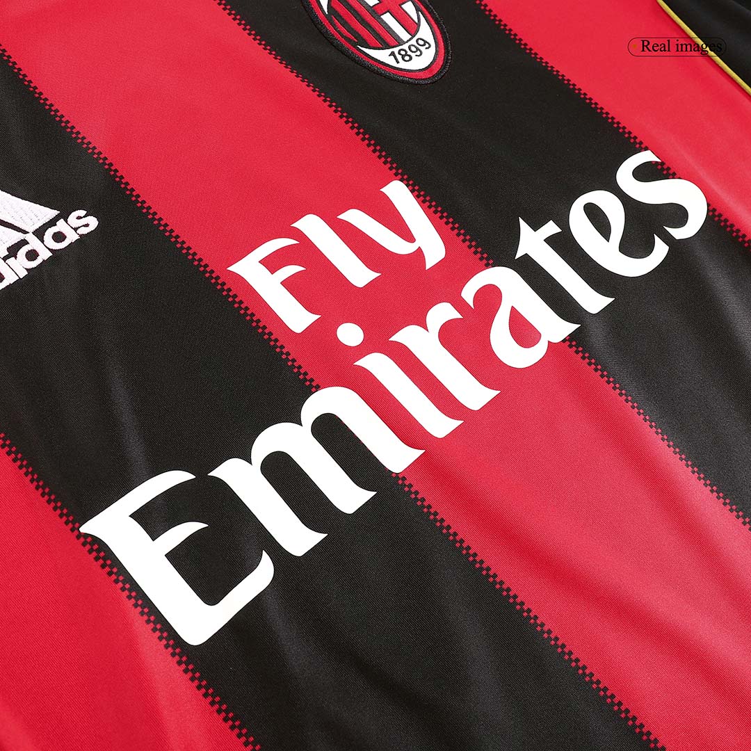 maillot AC Milan 2010/11 domicile noir manches longues Retro
