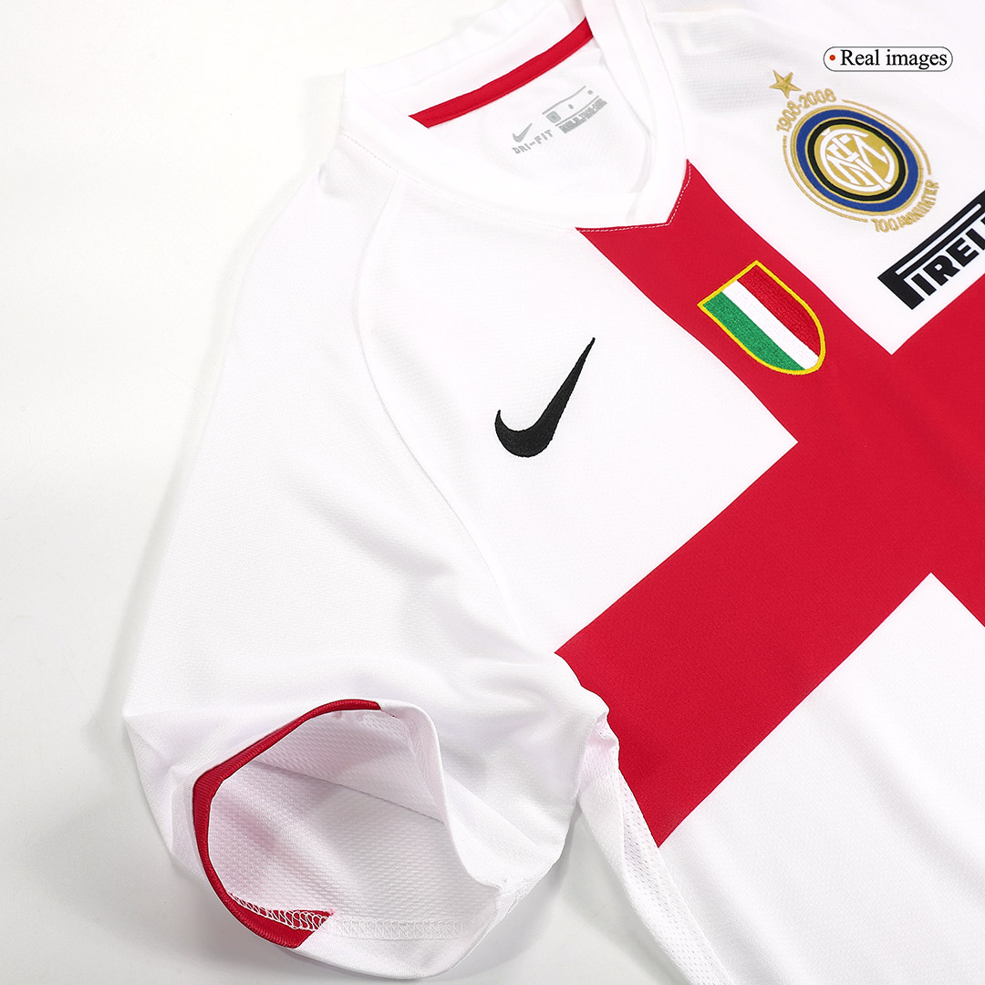 maillot Inter Milan 2007/08 extérieur blanc Retro