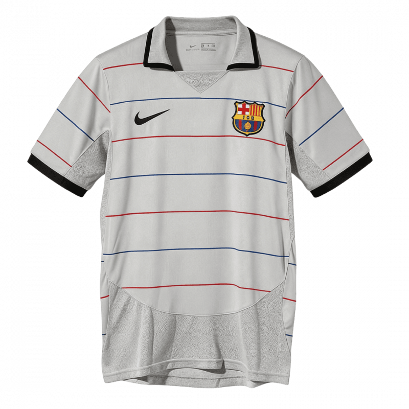 maillot Barcelona 2003/04 extérieur gris Retro