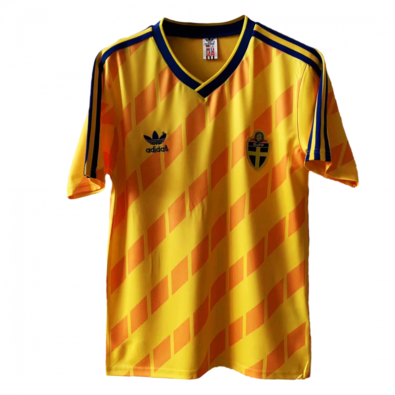 maillot Sweden 1988 domicile jaune Retro