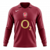 maillot Arsenal 2005/06 domicile rouge manches longues Retro