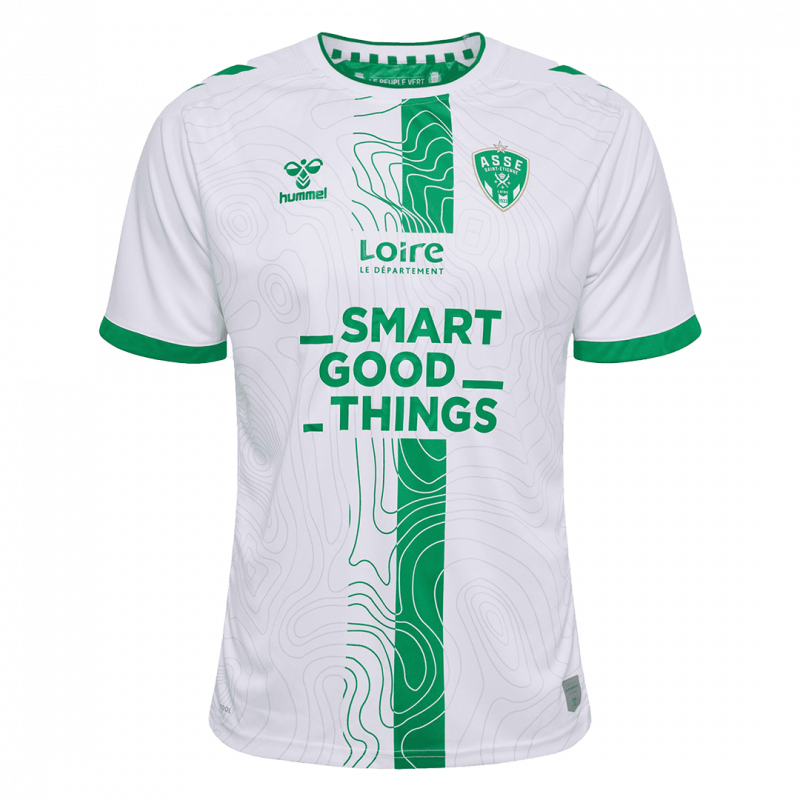 maillot AS Saint-Etienne 2022/23 extérieur blanc