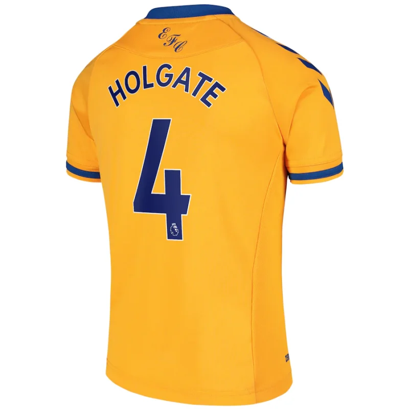 maillot HOLGATE #4 Everton 2020/21 extérieur jaune