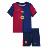 Barcelona 2024/25 domicile Blue logo Spotify sans texte Kids Kit