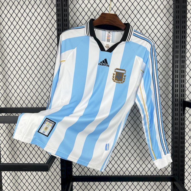 Argentine maillot foot 1998 manches longues Maillot rétro