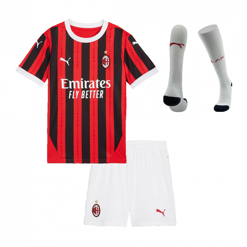 kit enfant AC Milan 2024/25 domicile rouge