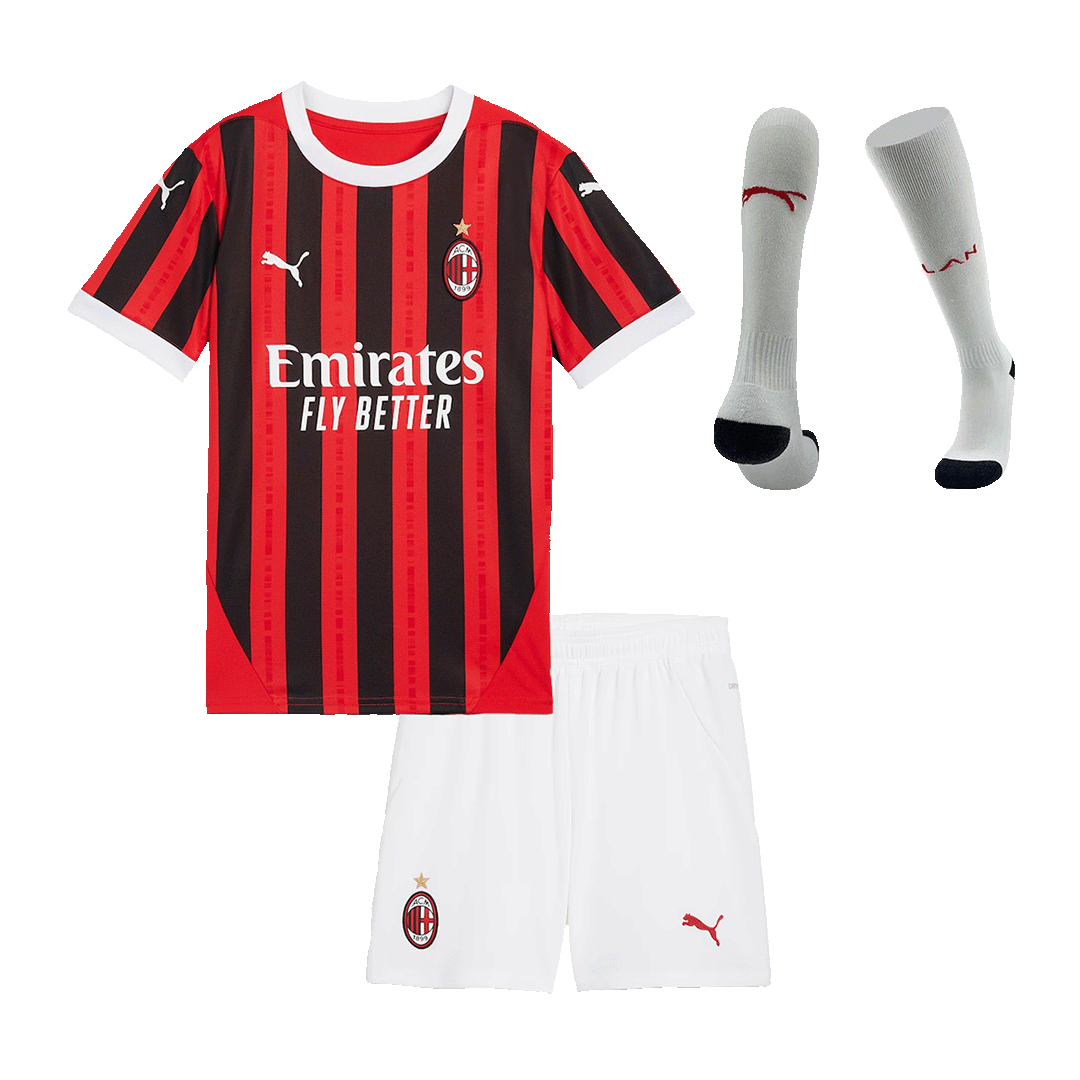 kit enfant AC Milan 2024/25 domicile rouge