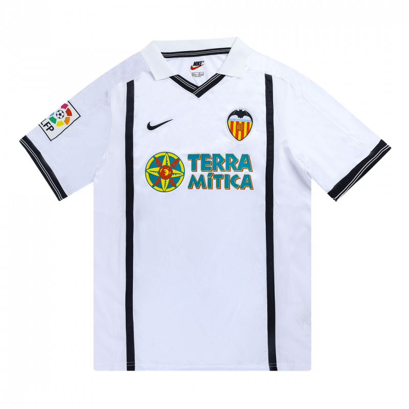 maillot Valencia 2000/01 domicile blanc Retro