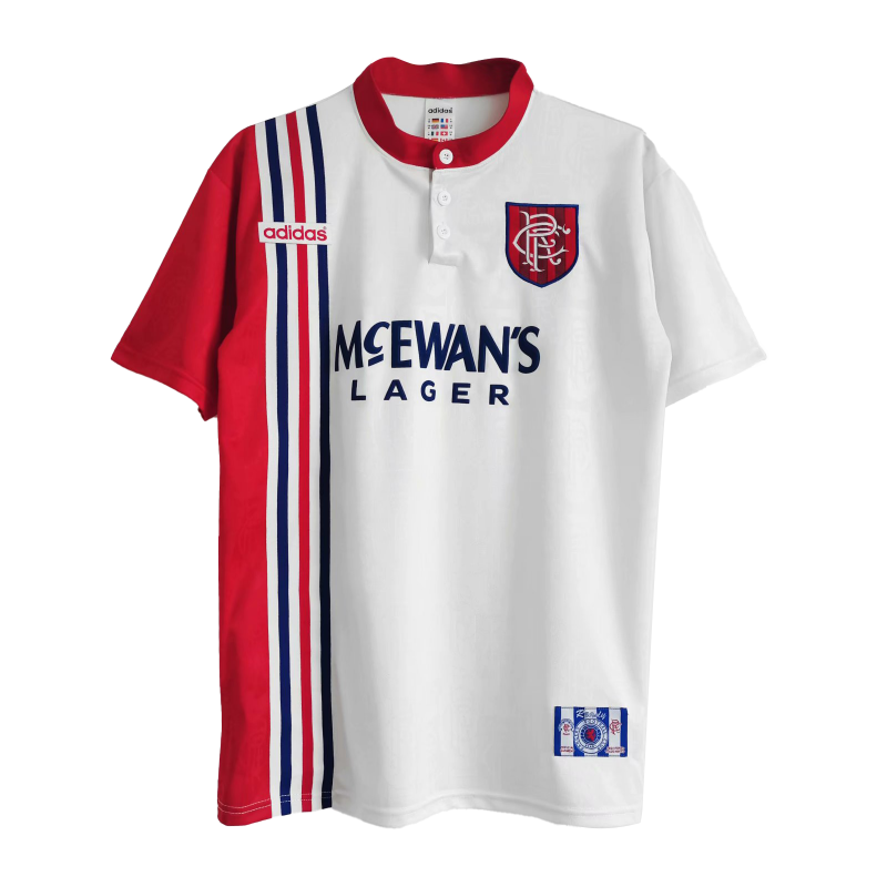 maillot Glasgow Rangers 1996/97 extérieur blanc Retro