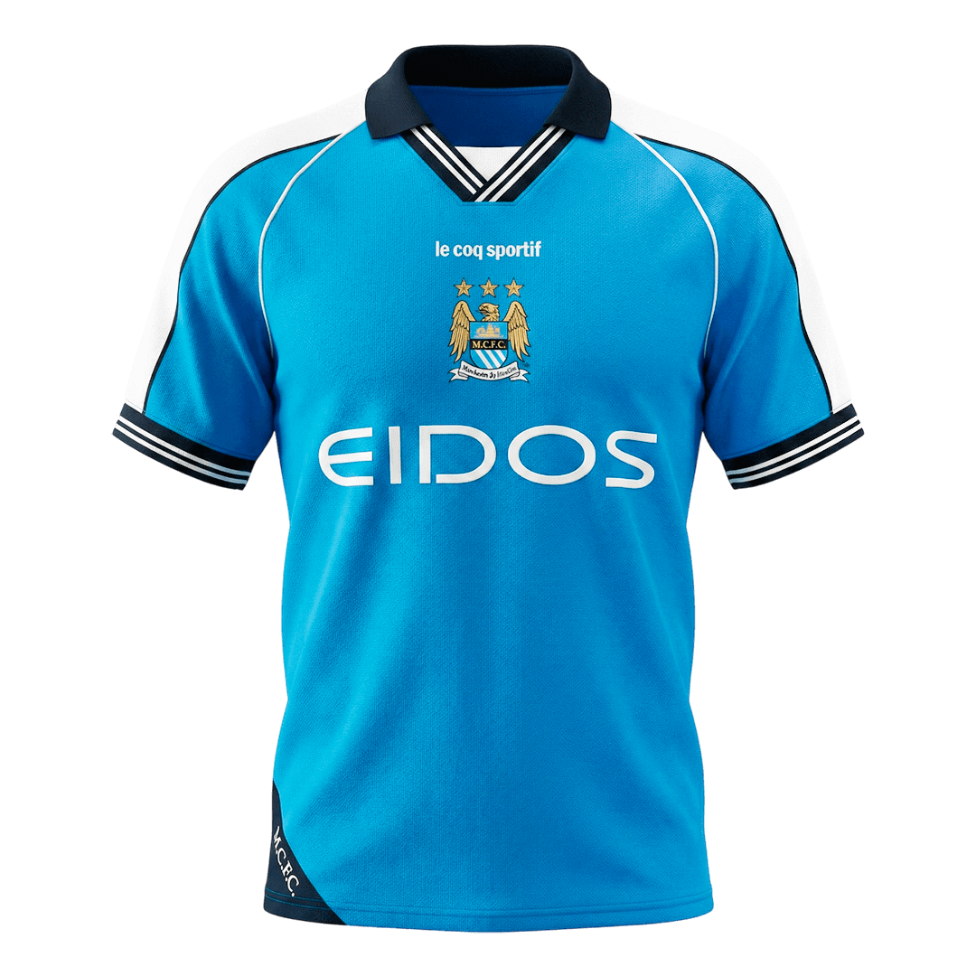 maillot Manchester City 1999/01 domicile bleu Retro