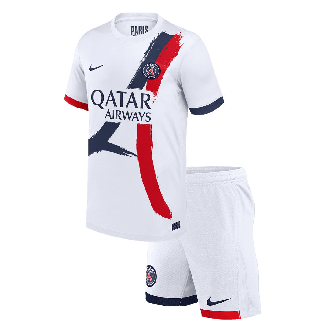 kit enfant Paris Saint-Germain 2024/25 extérieur blanc