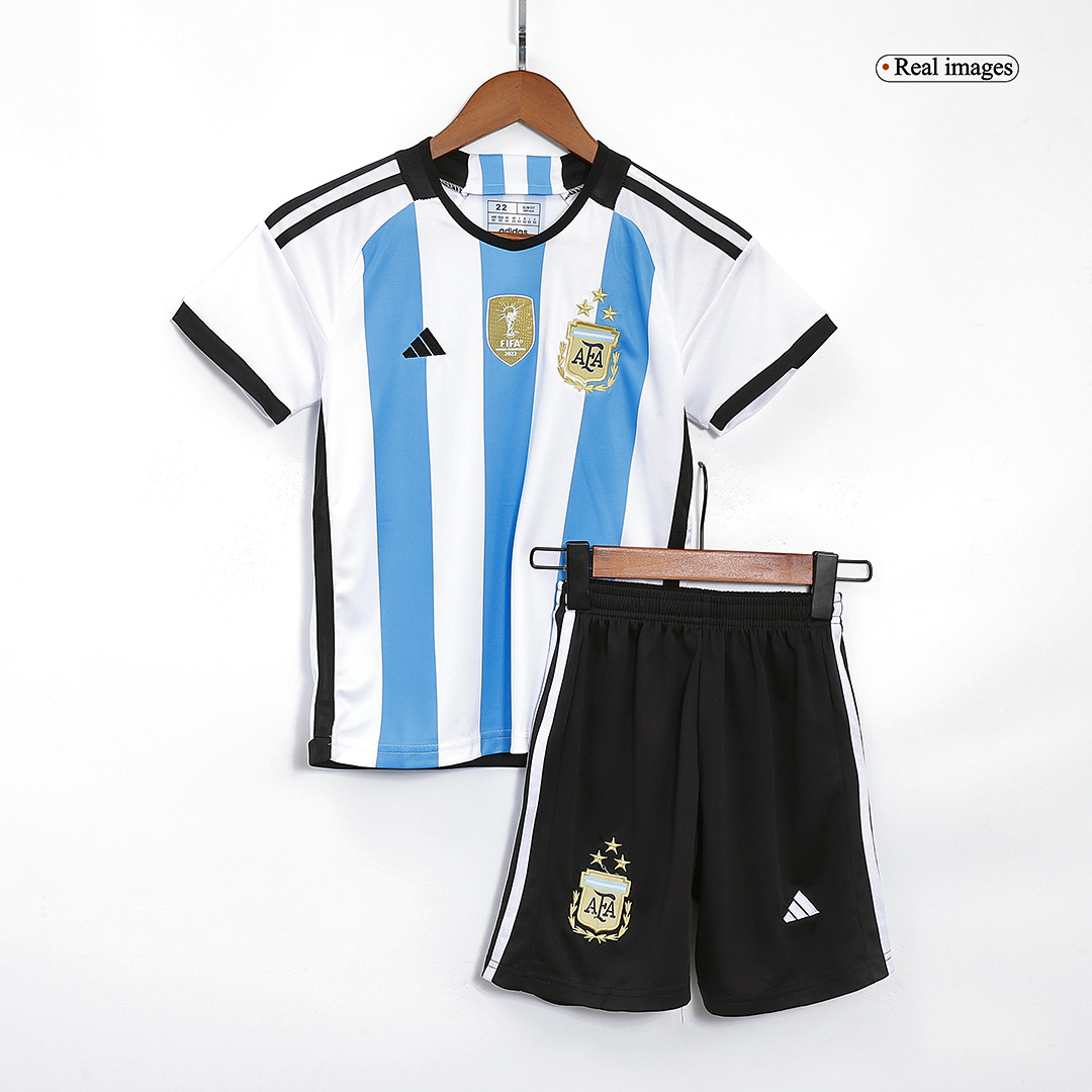 Argentina 2022 domicile White trois étoiles Kids Kit