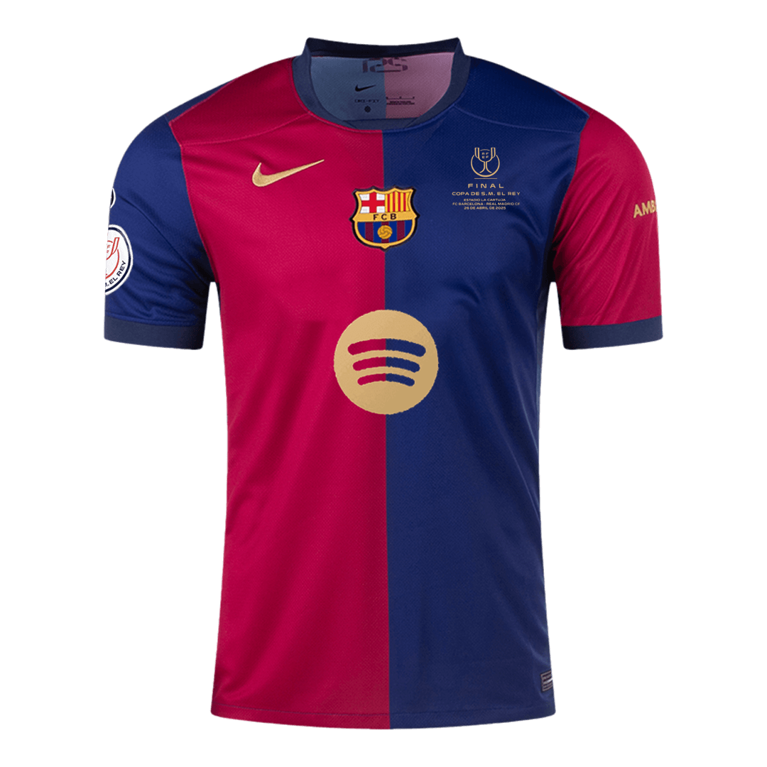 maillot Barcelona 2024/25 domicile bleu finale de la Copa del Rey