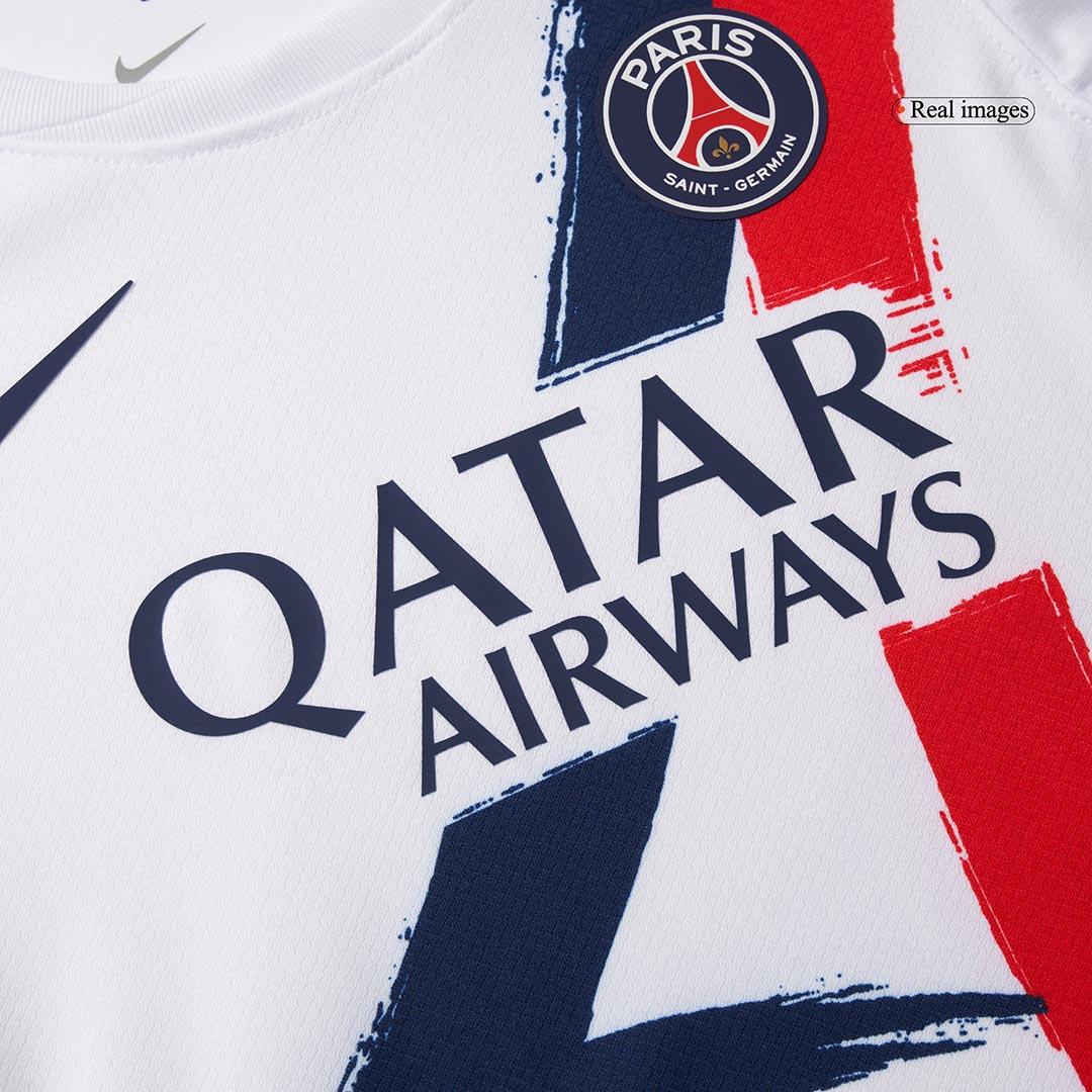 kit enfant Paris Saint-Germain 2024/25 extérieur blanc