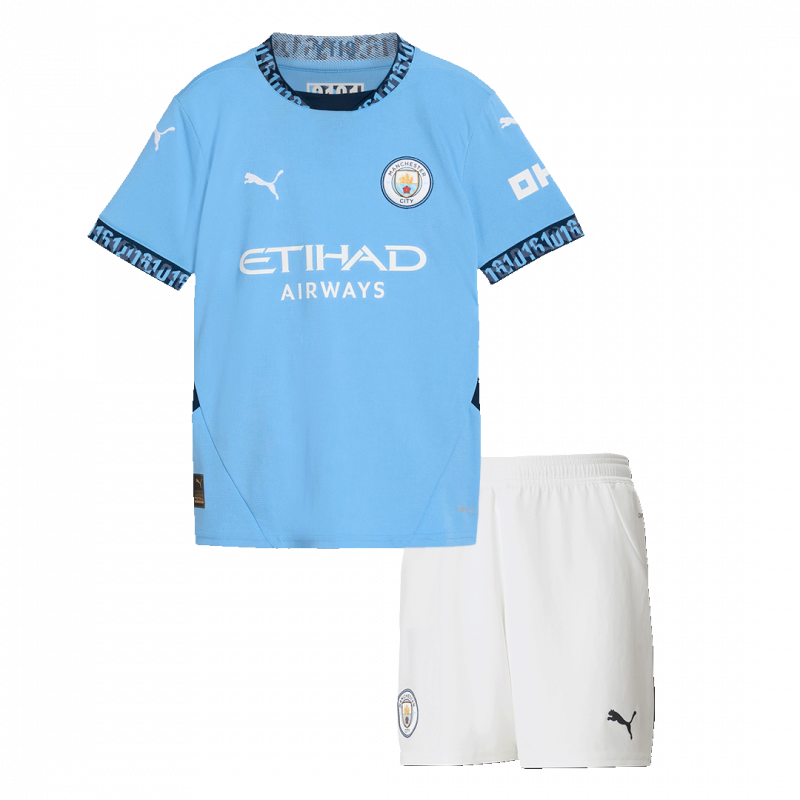kit enfant Manchester City 2024/25 domicile bleu