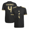 maillot E.ALVAREZ #4 Mexico 2025 troisième noir Player Version