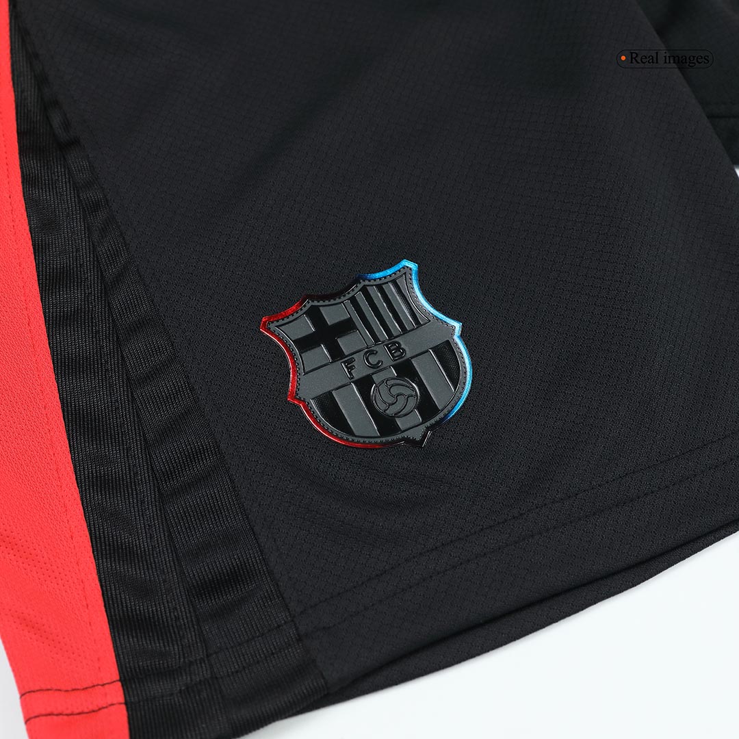 Barcelona 2024/25 extérieur Black logo Spotify sans texte Kids Kit
