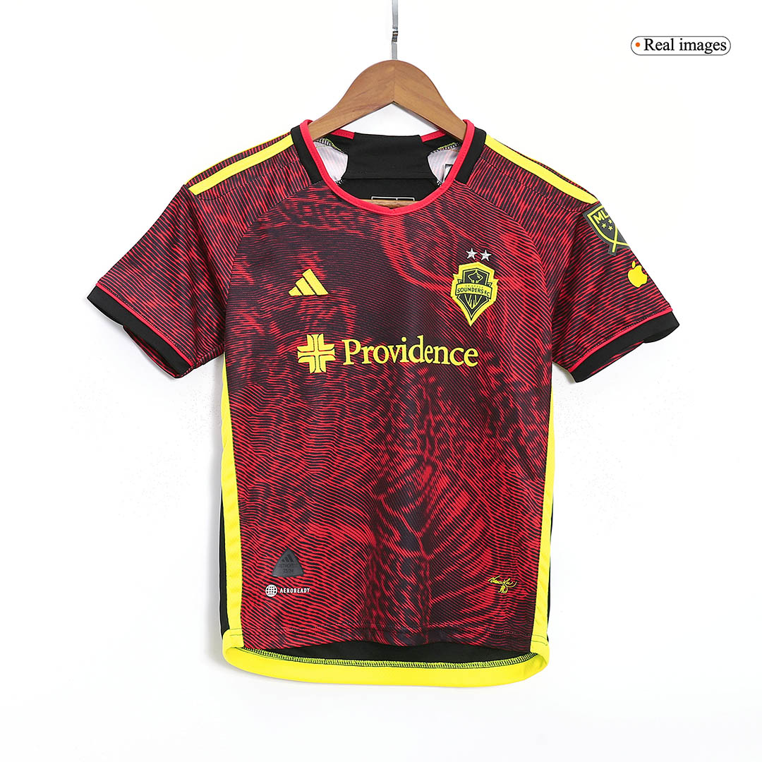 kit enfant Seattle Sounders 2023 extérieur rouge