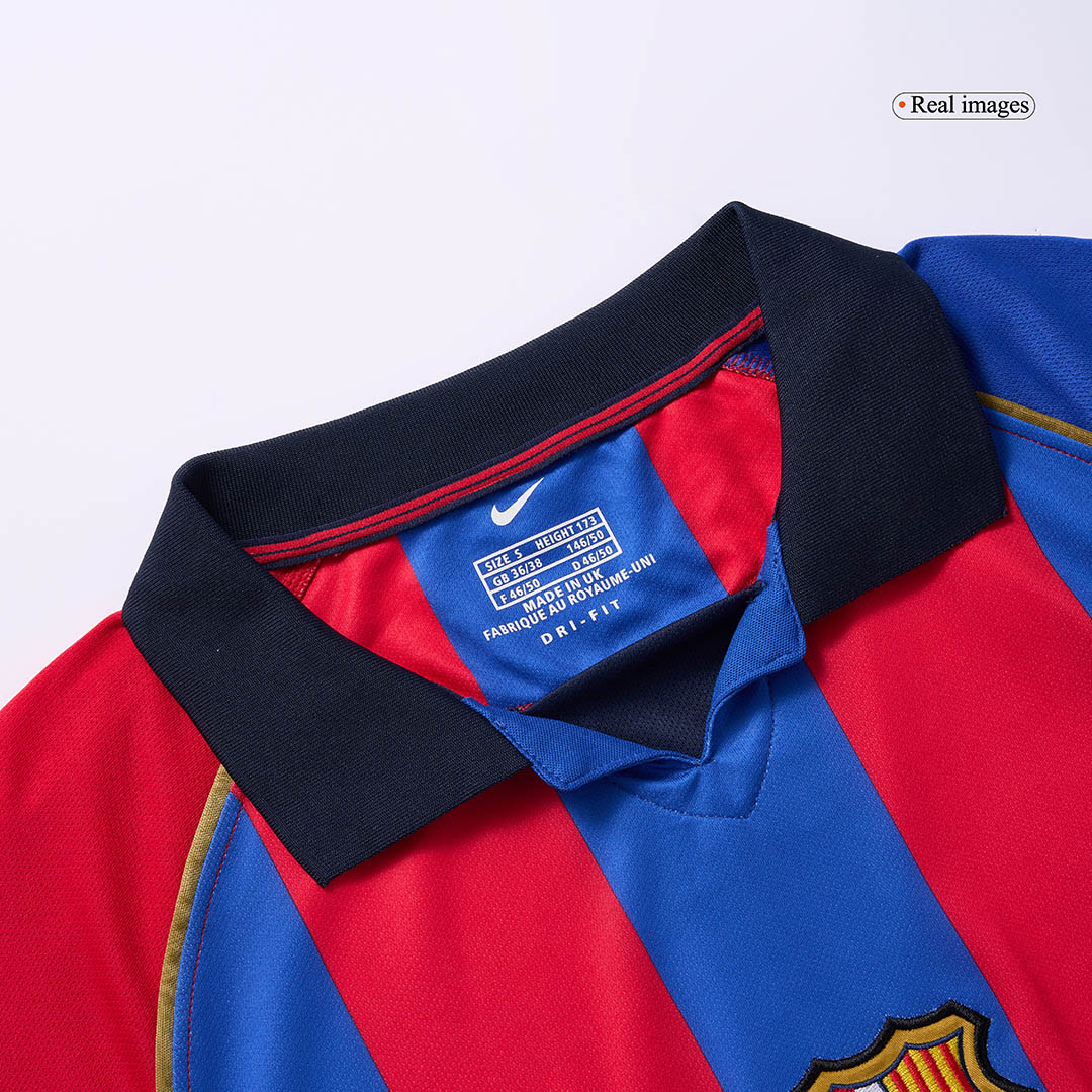 maillot RIVALDO #10 Barcelona 2001/02 domicile bleu Retro