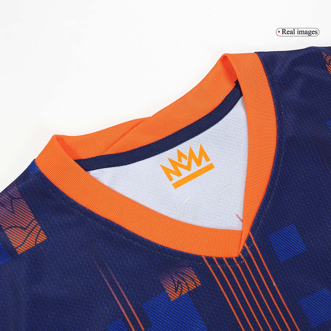 maillot VIRGIL #4 Netherlands 2024 extérieur bleu