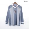 maillot England 1996 extérieur gris manches longues Retro