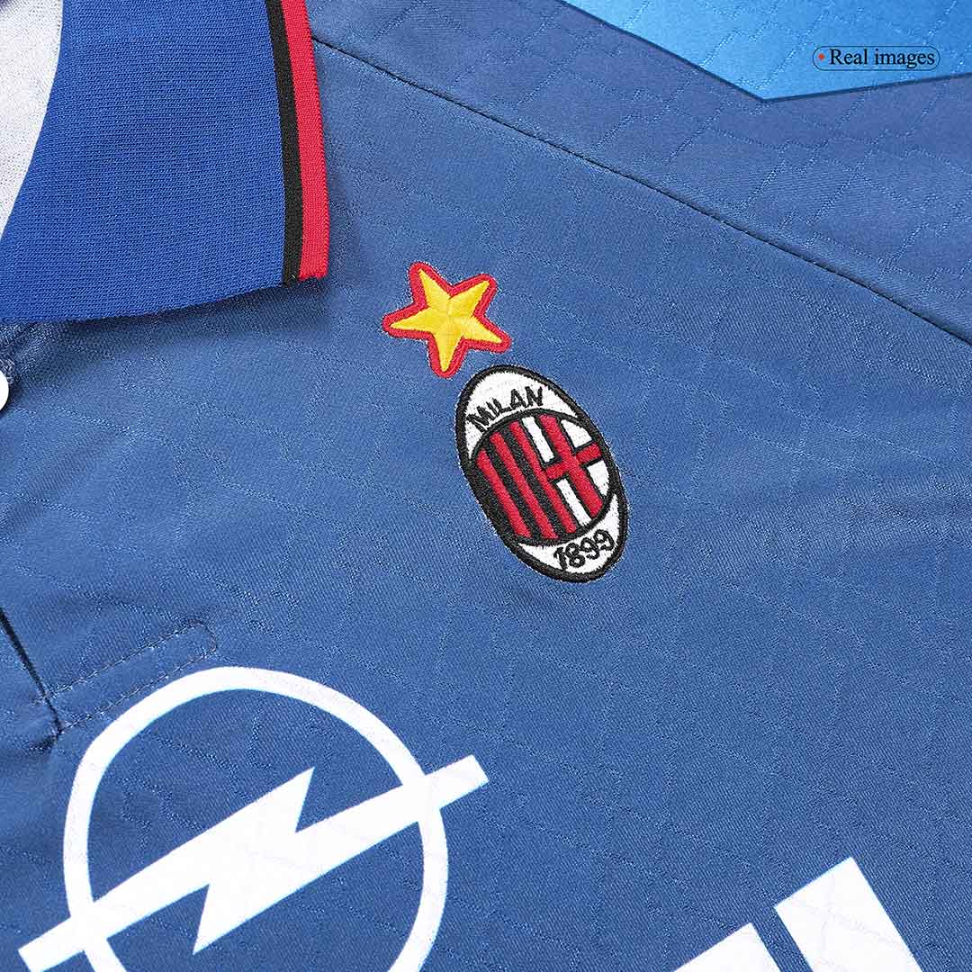maillot AC Milan 1995/96 extérieur bleu Retro
