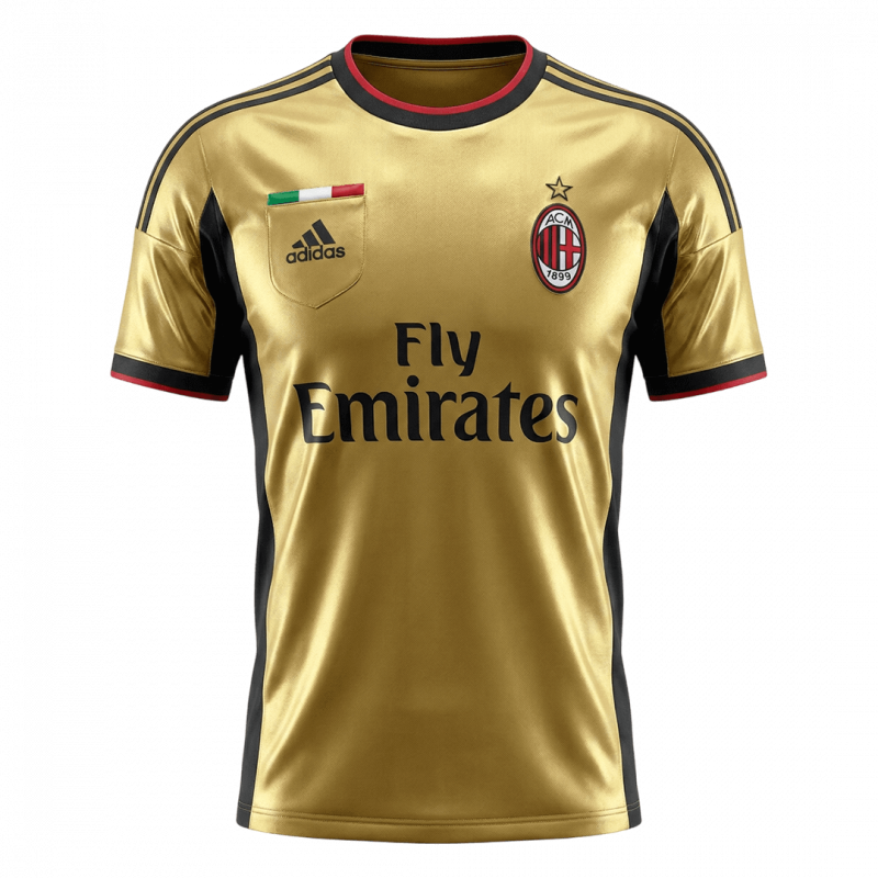 maillot AC Milan 2013/14 troisième jaune Retro