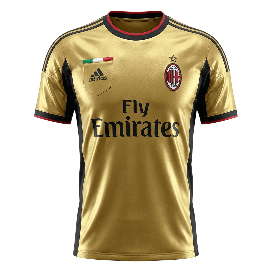 maillot AC Milan 2013/14 troisième jaune Retro