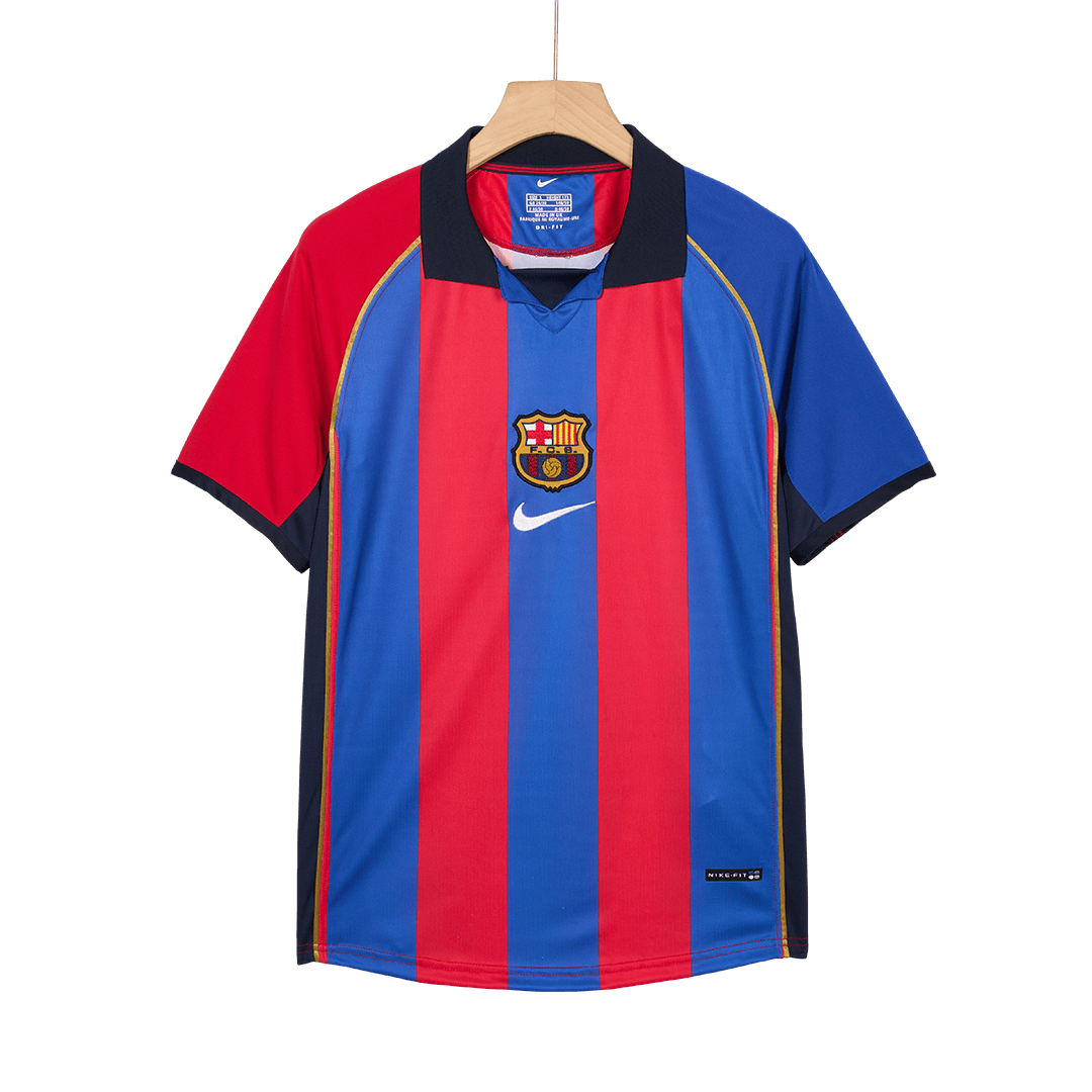 maillot RIVALDO #10 Barcelona 2001/02 domicile bleu Retro