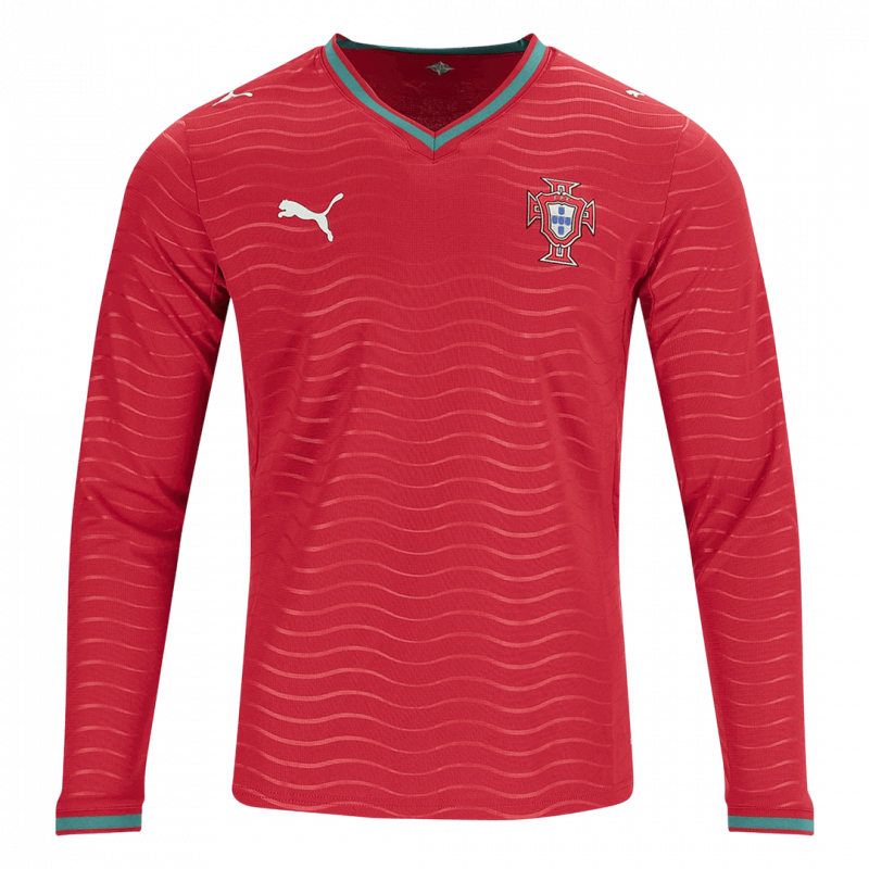 maillot Portugal 2026 domicile rouge Player Version manches longues
