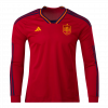 maillot Spain 2022 domicile rouge manches longues