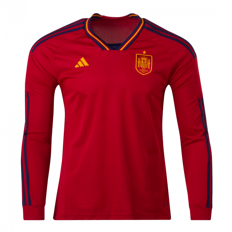 maillot Spain 2022 domicile rouge manches longues
