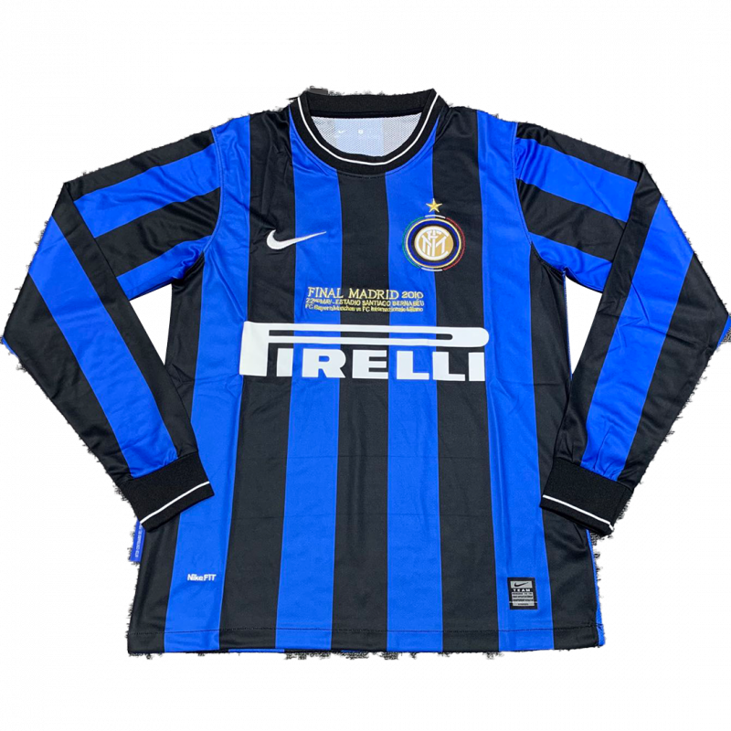maillot Inter Milan 2010 domicile bleu manches longues Retro