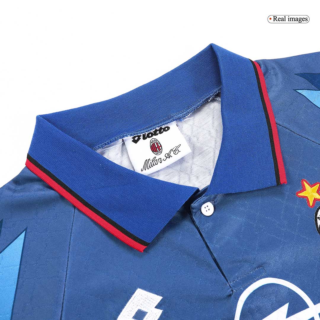 maillot AC Milan 1995/96 extérieur bleu Retro