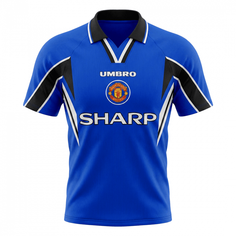 maillot Manchester United 1996/97 troisième bleu Retro