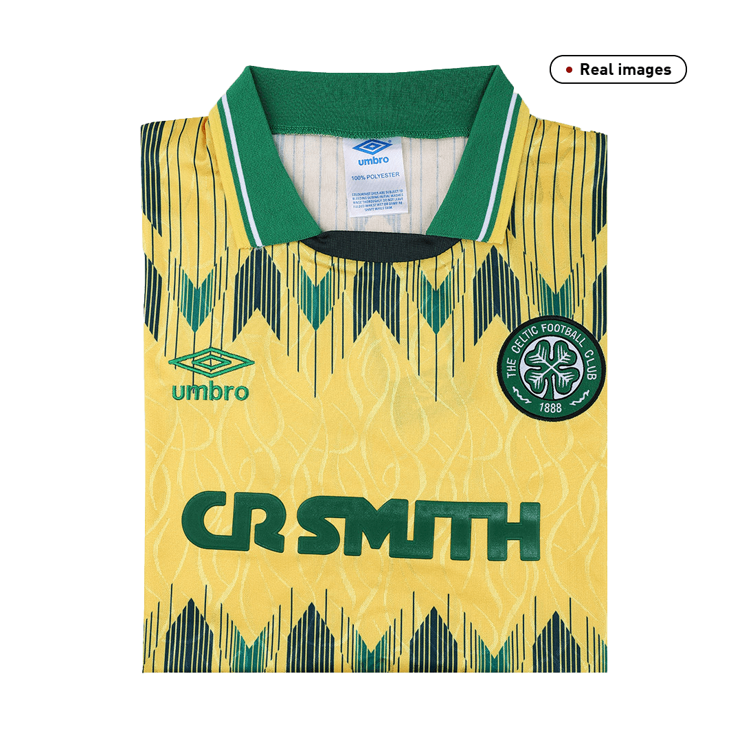 maillot Celtic 1991/92 extérieur jaune Retro