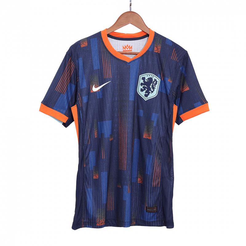 maillot Netherlands 2024 extérieur bleu Player Version