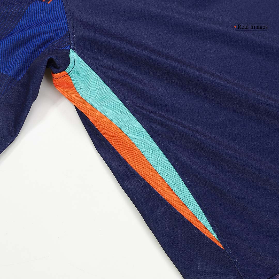 maillot VIRGIL #4 Netherlands 2024 extérieur bleu