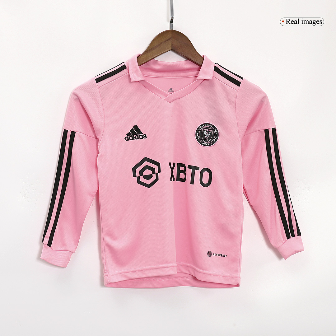 Inter Miami CF 2023/24 domicile Pink manches longues Kids Kit