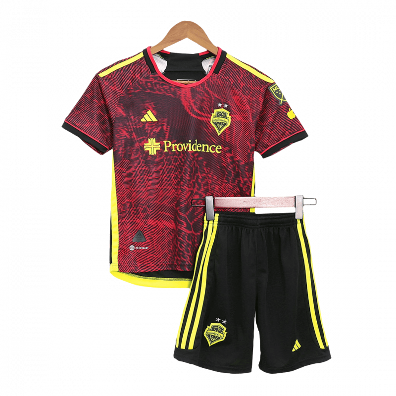 kit enfant Seattle Sounders 2023 extérieur rouge