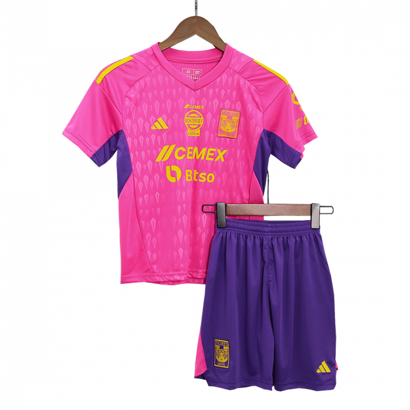 Tigres UANL 2023/24 Goalkeeper rose Goalkeeper Kit enfant