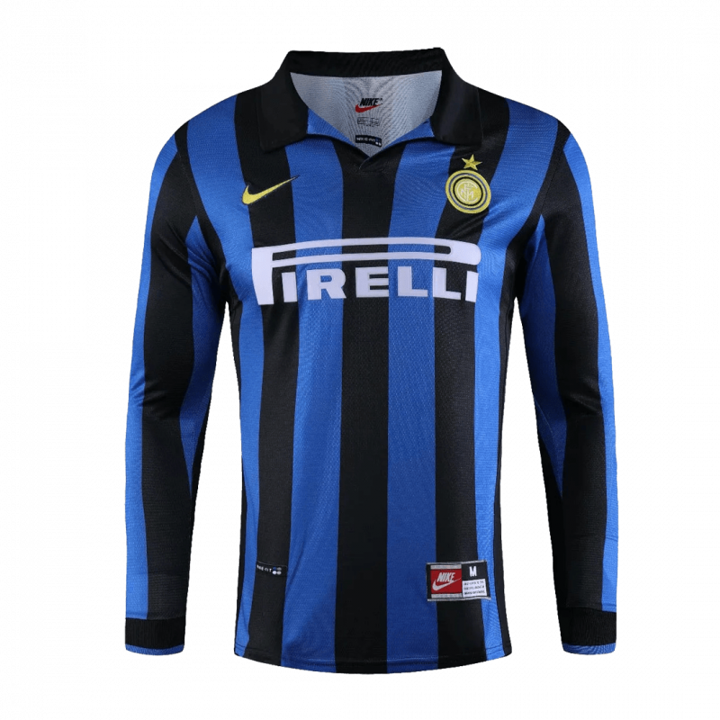 maillot Inter Milan 1998/99 domicile noir manches longues Retro