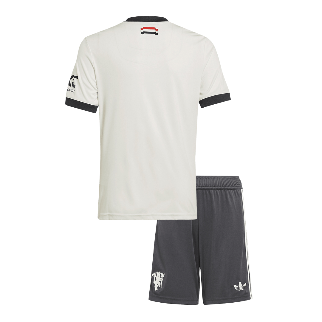 kit enfant Manchester United 2024/25 troisième blanc