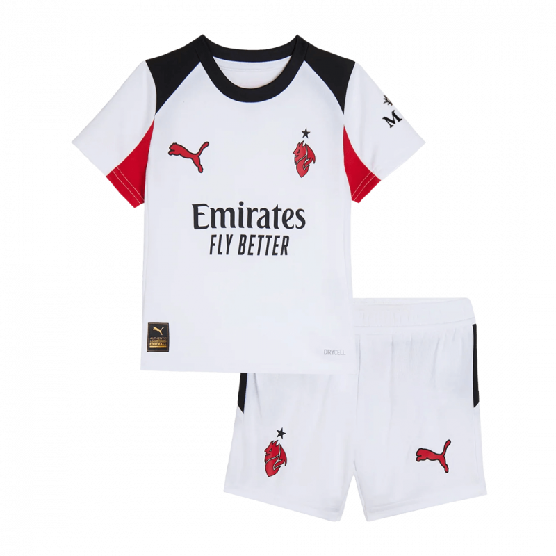 kit enfant AC Milan 2025/26 extérieur blanc
