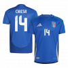 maillot CHIESA #14 Italy 2024 domicile bleu Player Version