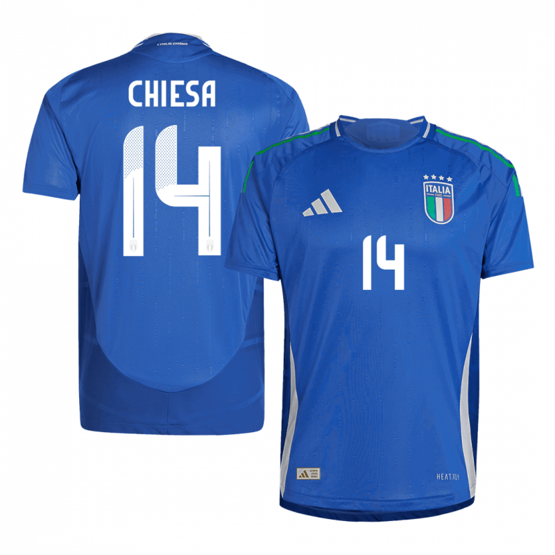 maillot CHIESA #14 Italy 2024 domicile bleu Player Version