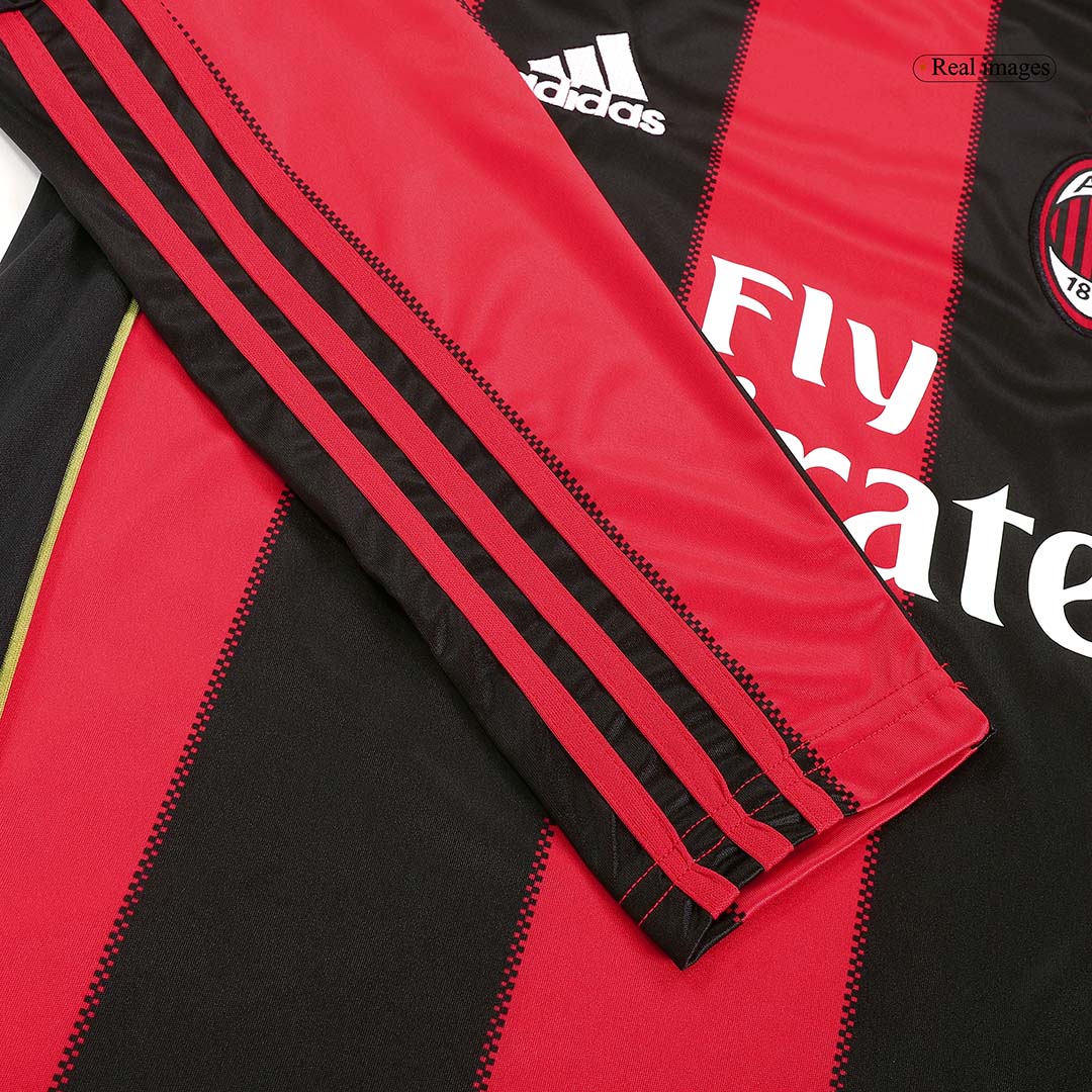 maillot AC Milan 2010/11 domicile noir manches longues Retro