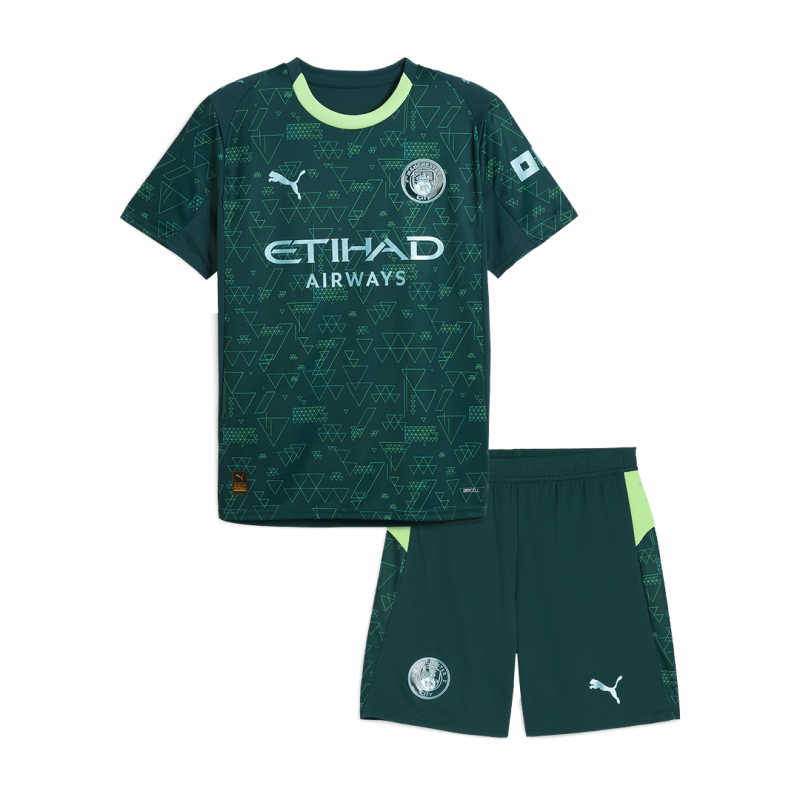 kit enfant Manchester City 2025/26 quatrième vert