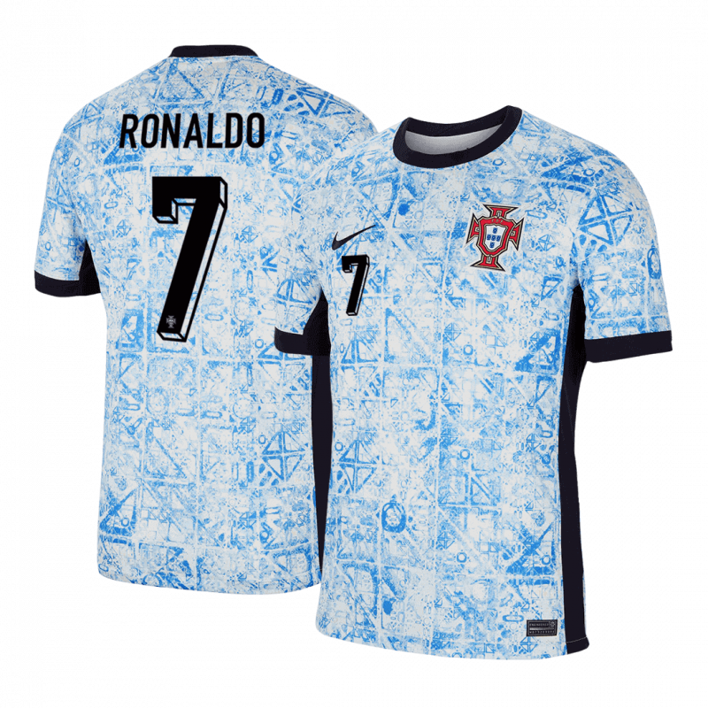 maillot RONALDO #7 Portugal 2024 extérieur blanc